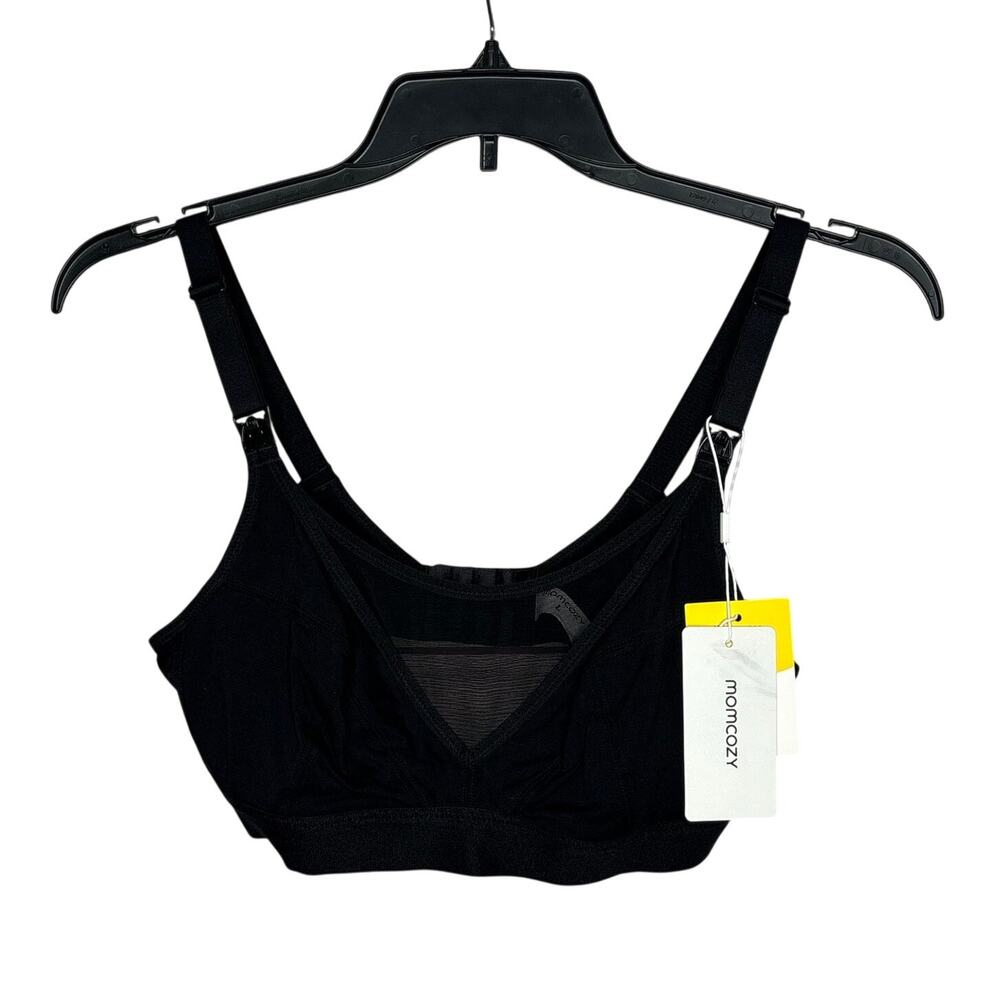Momcozy Black Wireless Maternity Nursing Bra Baby Shower Gift Large New